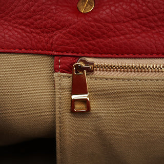 Chloe Red Leather Tote Bag