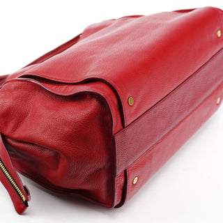 Chloe Red Leather Tote Bag