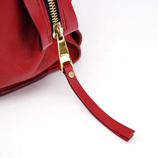 Chloe Red Leather Tote Bag