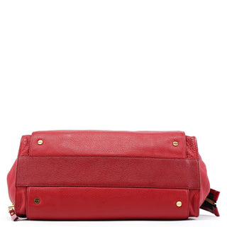 Chloe Red Leather Tote Bag