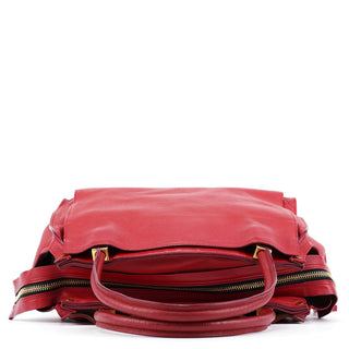 Chloe Red Leather Tote Bag