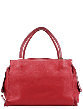 Chloe Red Leather Tote Bag