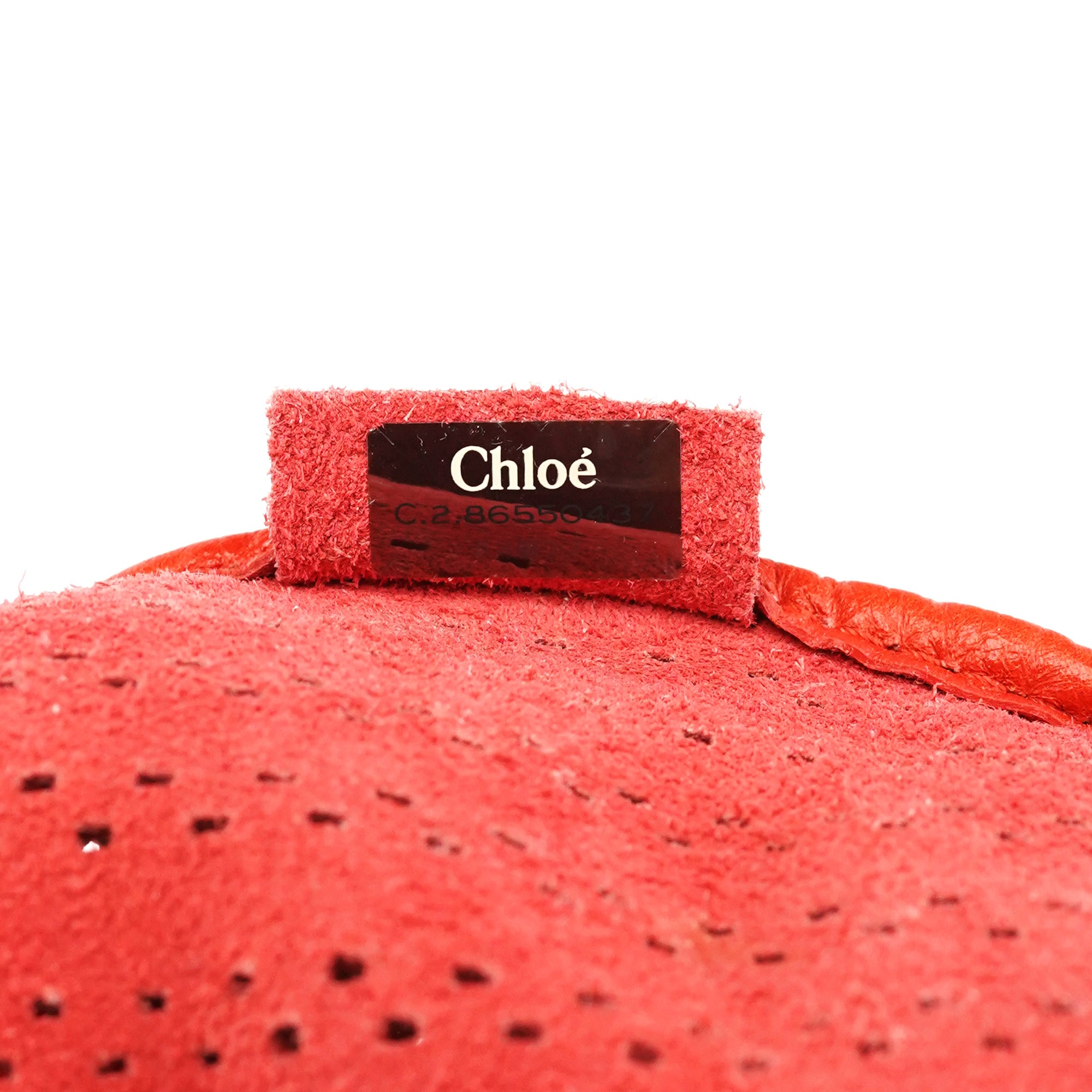 Chloe Red Perforated Leather Kerala Bag