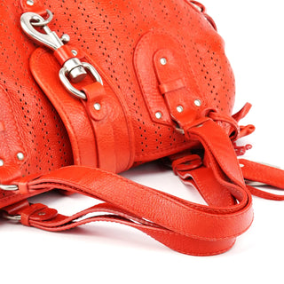 Chloe Red Perforated Leather Kerala Bag