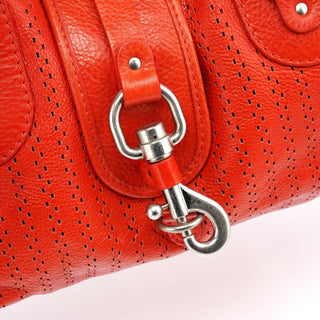 Chloe Red Perforated Leather Kerala Bag