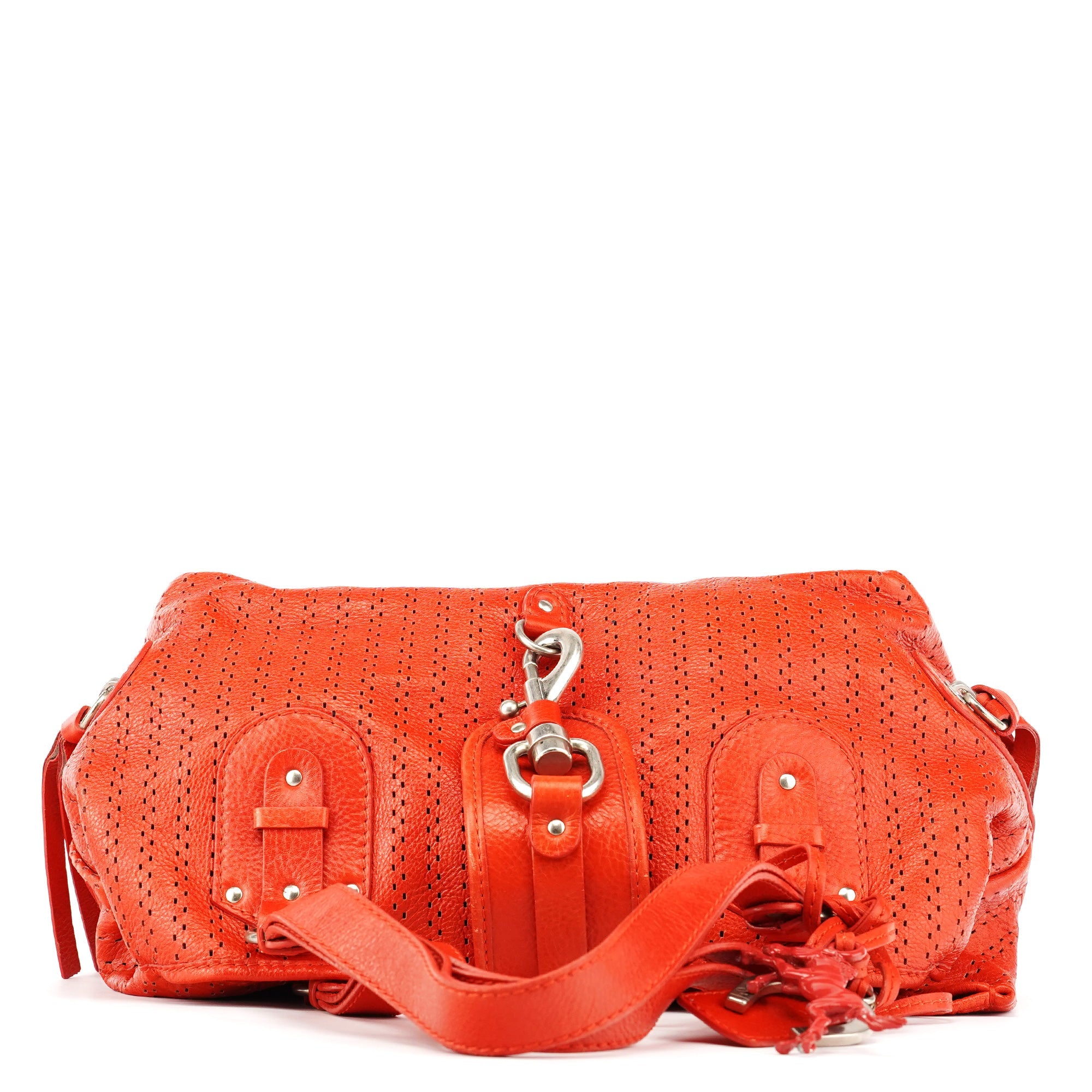 Chloe Red Perforated Leather Kerala Bag