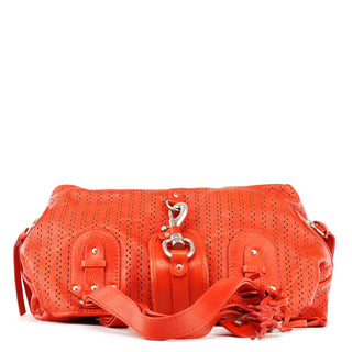 Chloe Red Perforated Leather Kerala Bag