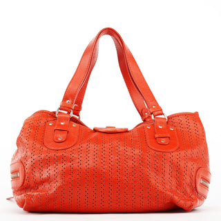 Chloe Red Perforated Leather Kerala Bag