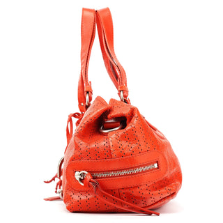 Chloe Red Perforated Leather Kerala Bag