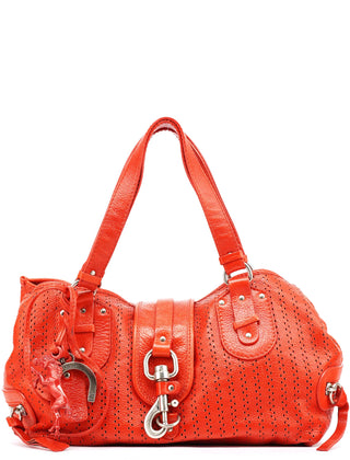 Chloe Red Perforated Leather Kerala Bag