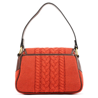 Chloe Red Wool Knit Shoulder Bag