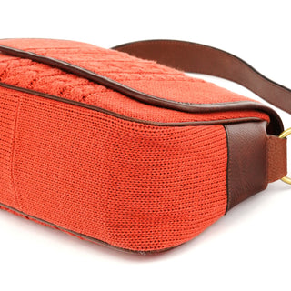 Chloe Red Wool Knit Shoulder Bag