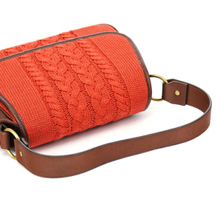 Chloe Red Wool Knit Shoulder Bag