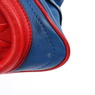 Chloe Rive Gauche Exclusive Blue Red Leather Paraty 2-Way Bag