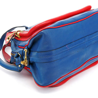 Chloe Rive Gauche Exclusive Blue Red Leather Paraty 2-Way Bag
