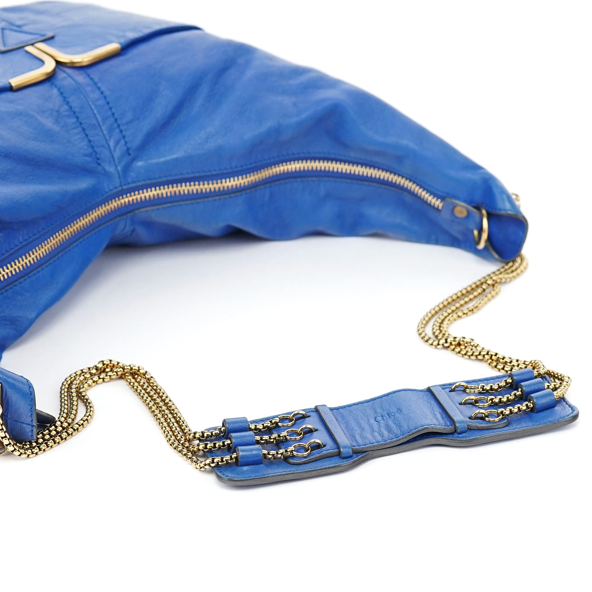 Chloé Royal Blue Lambskin Crossbody Bag