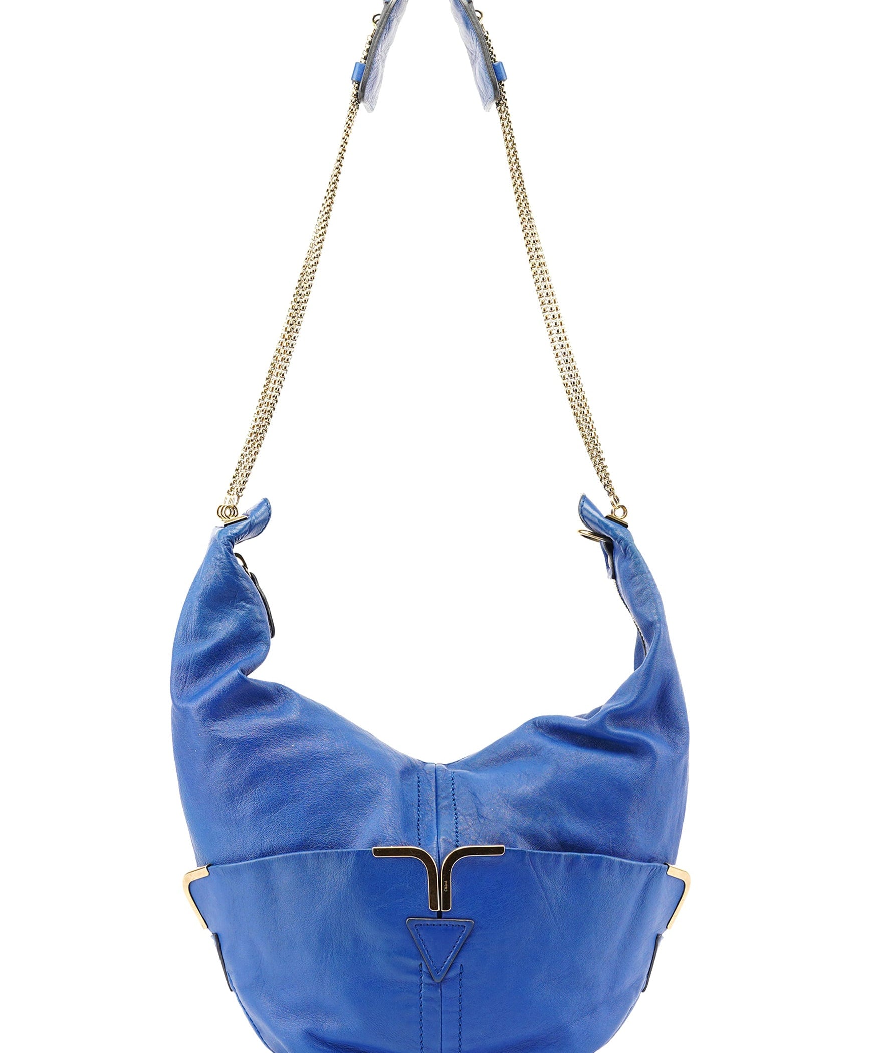 Chloé Royal Blue Lambskin Crossbody Bag