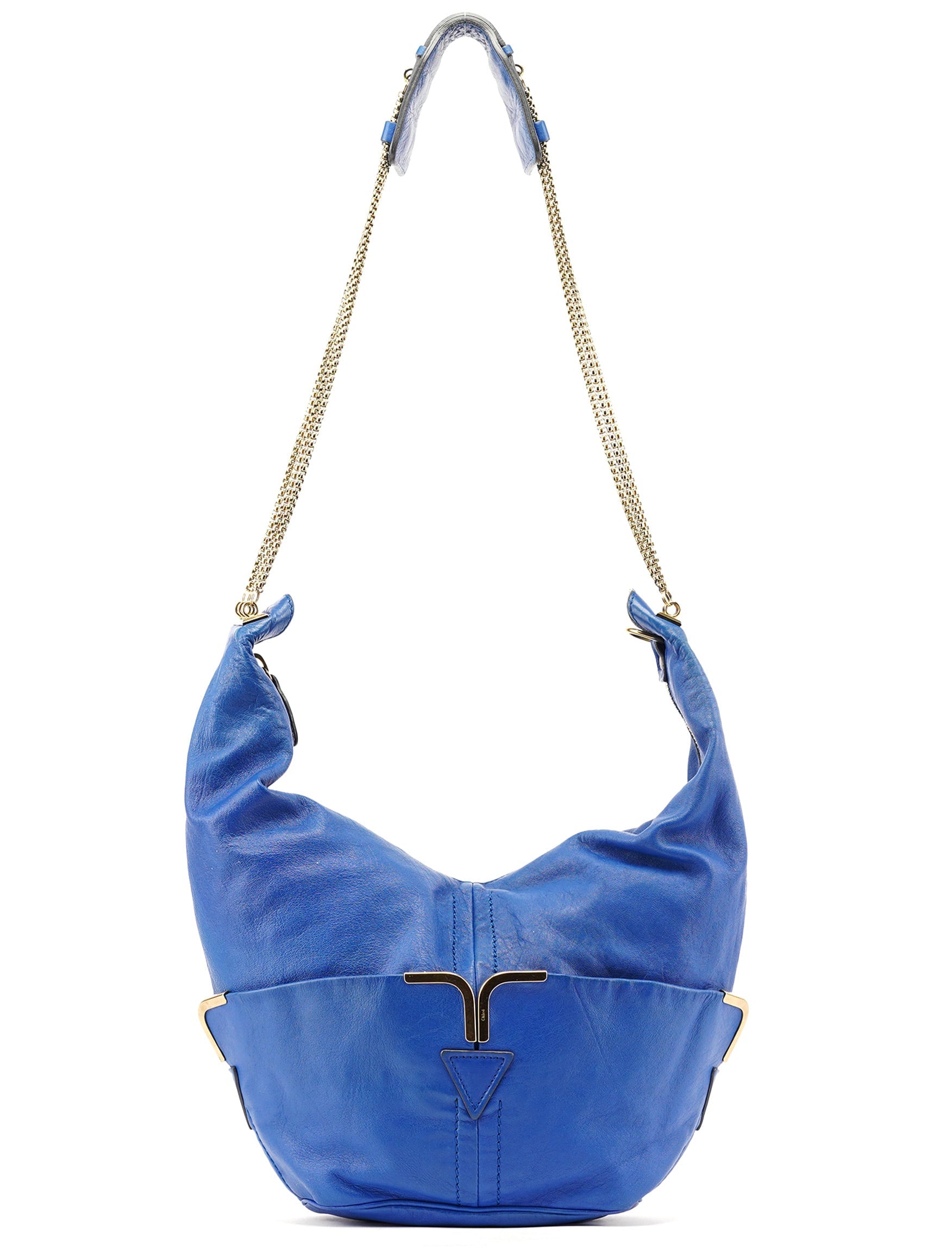 Chloé Royal Blue Lambskin Crossbody Bag