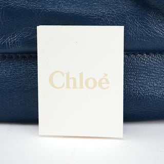 Chloé Royal Blue Leather Neo Paddington Tote Bag