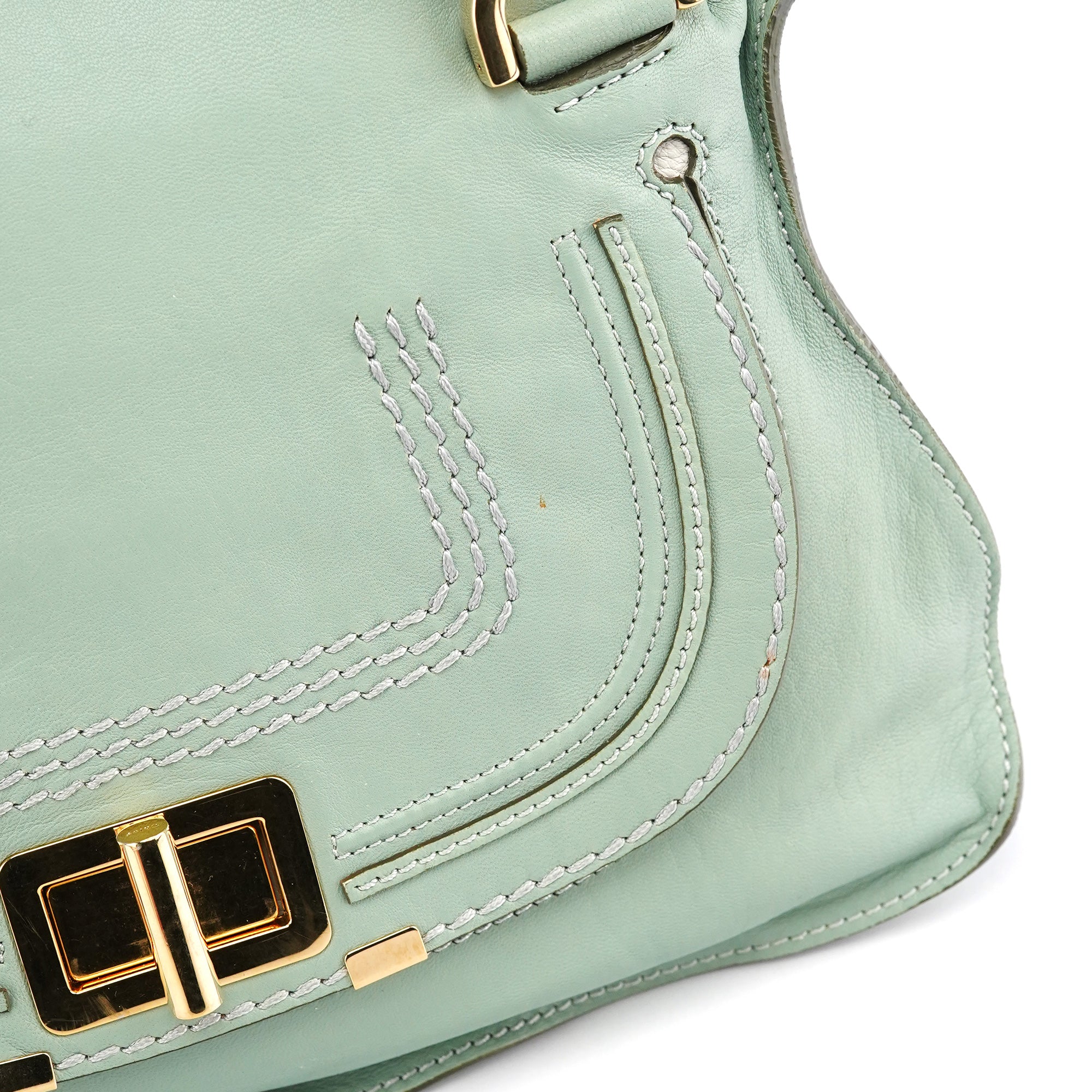 Chloe Sage Green Leather Marcie 2-Way Bag