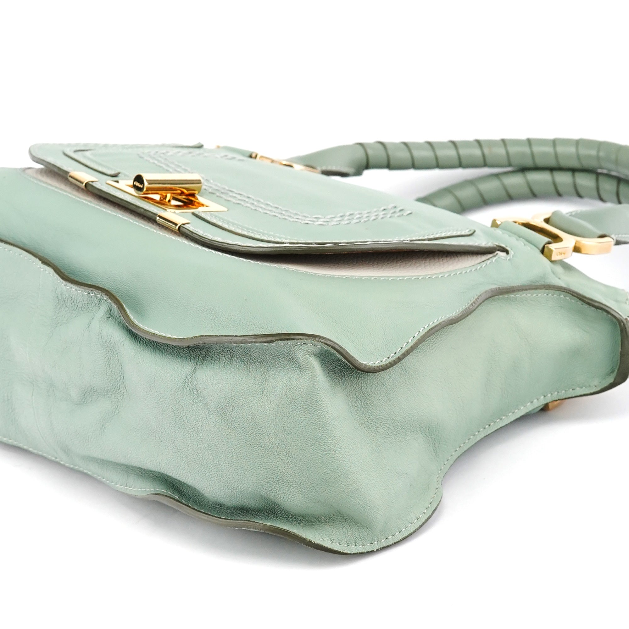 Chloe Sage Green Leather Marcie 2-Way Bag