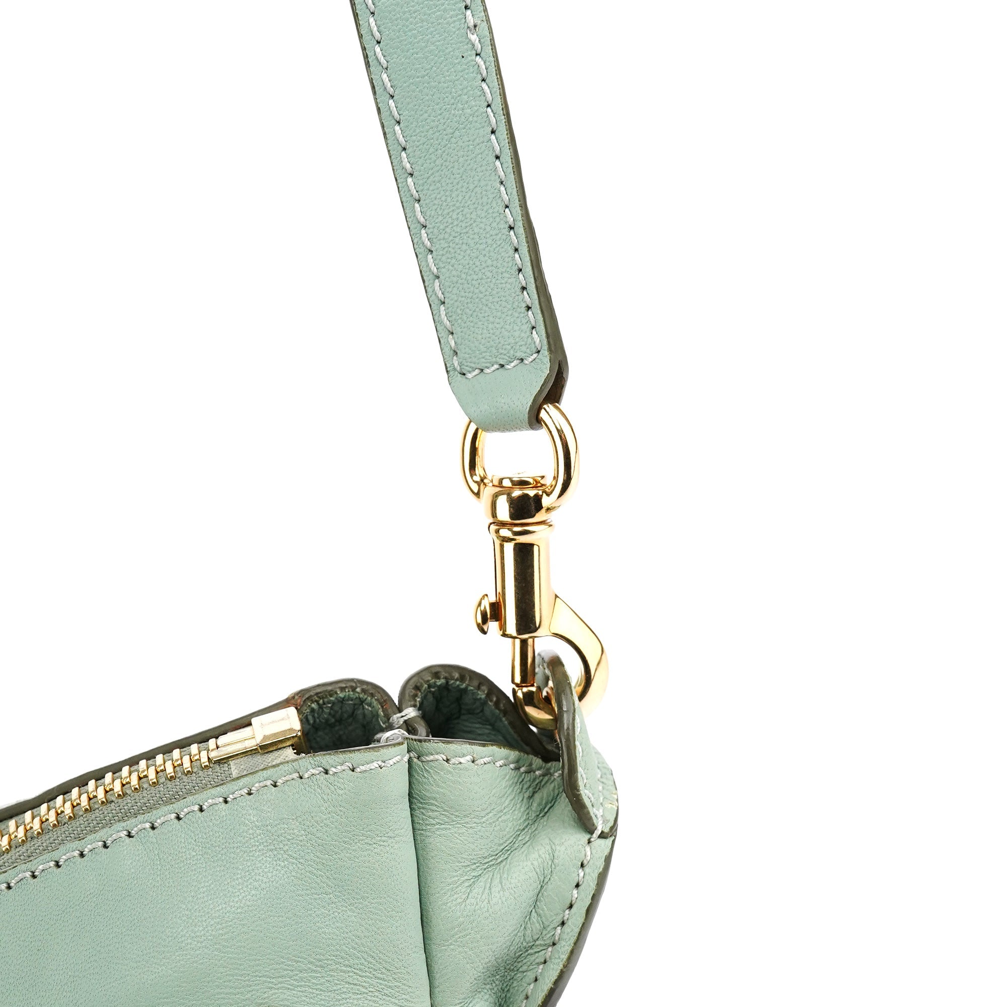 Chloe Sage Green Leather Marcie 2-Way Bag