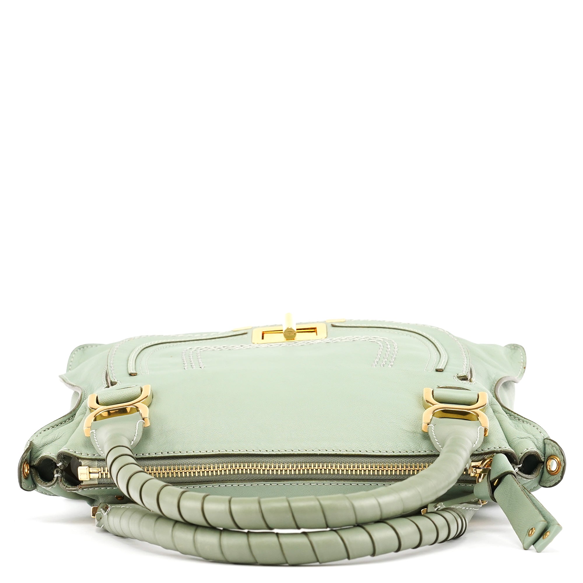 Chloe Sage Green Leather Marcie 2-Way Bag