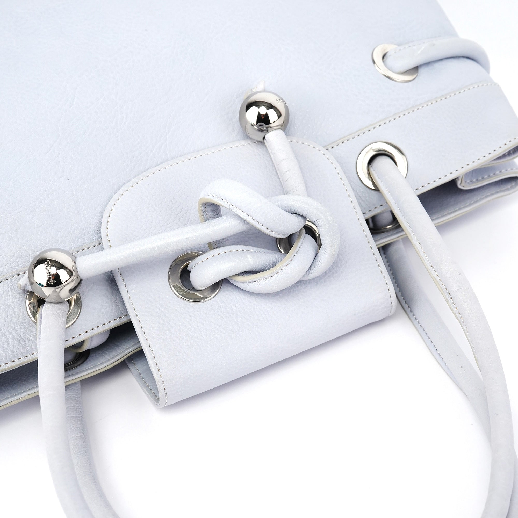 Chloé Knot Bag aus schieferblauem Leder