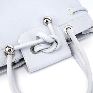 Chloe Slate Blue Leather Knot Bag