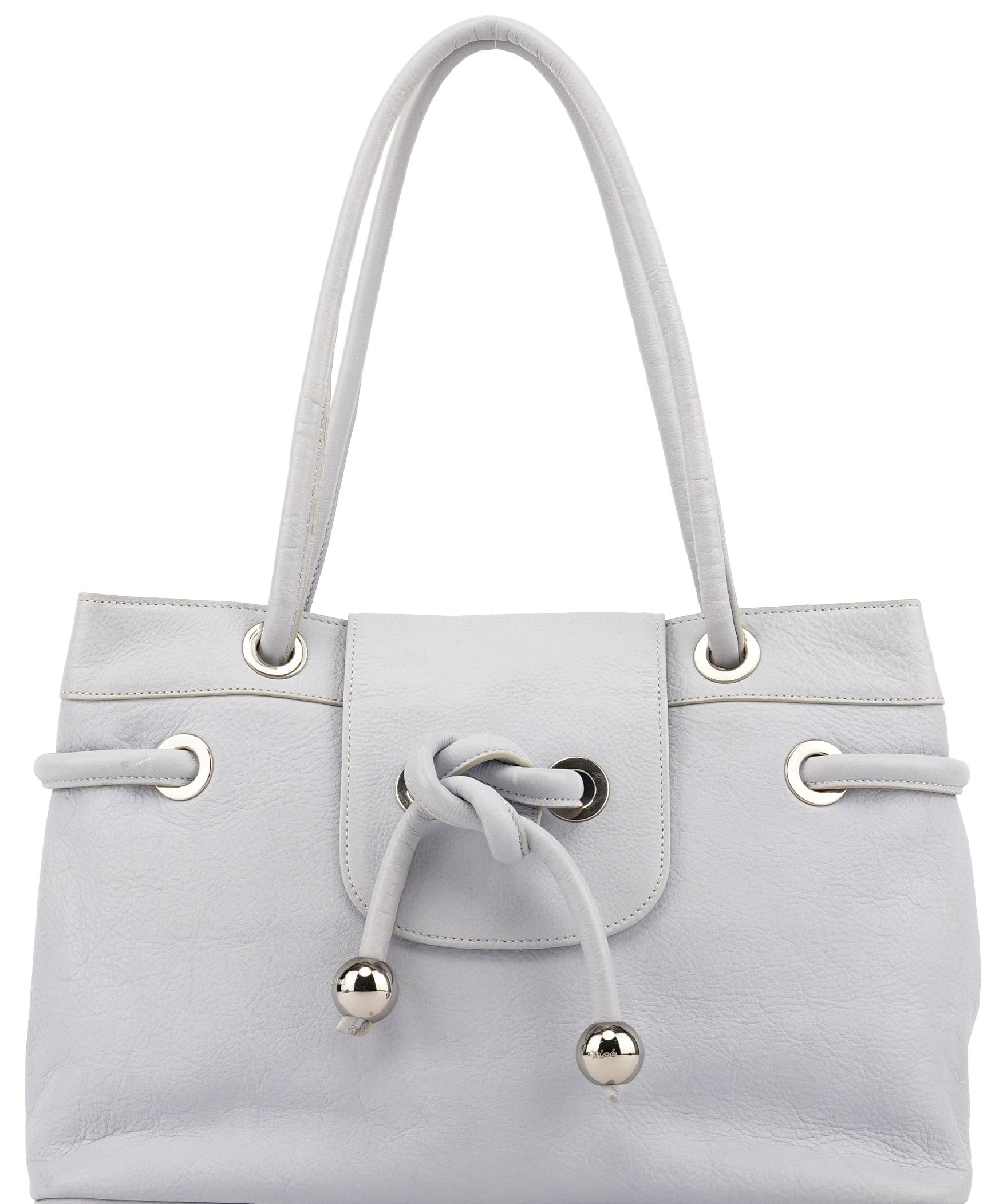 Chloe Slate Blue Leather Knot Bag