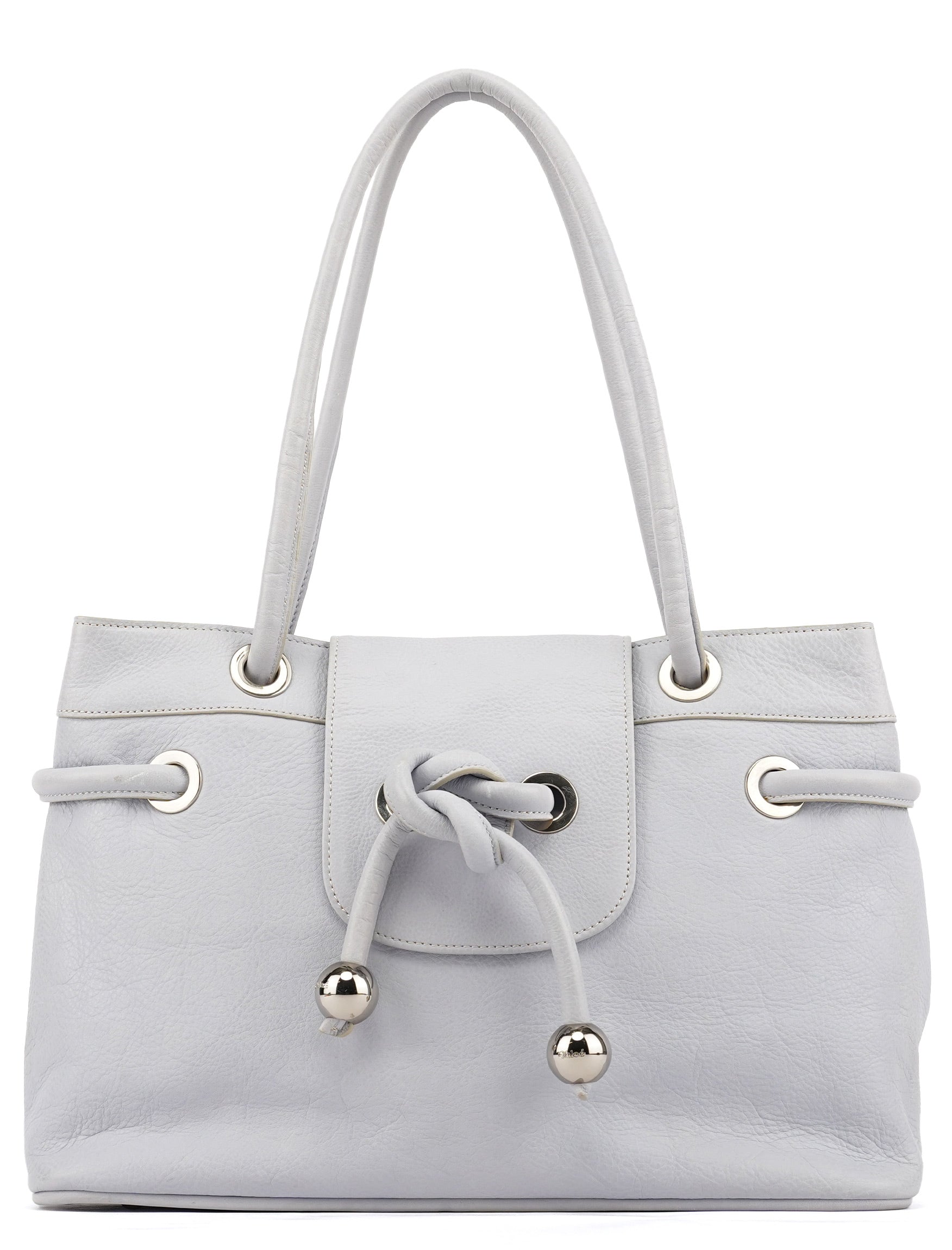 Chloé Knot Bag aus schieferblauem Leder