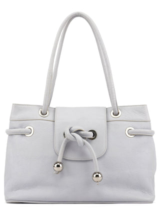 Chloe Slate Blue Leather Knot Bag