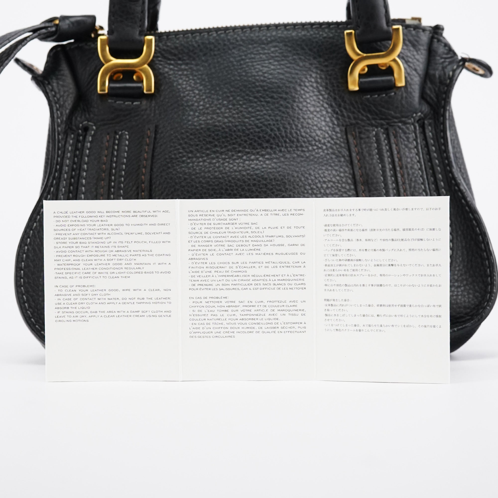 Chloé Borsa Marcie piccola in pelle nera