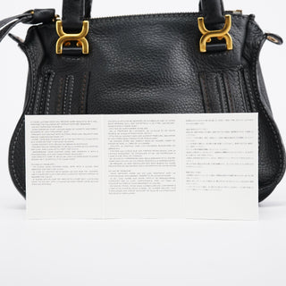 Chloe Small Black Leather Marcie 2-Way Bag