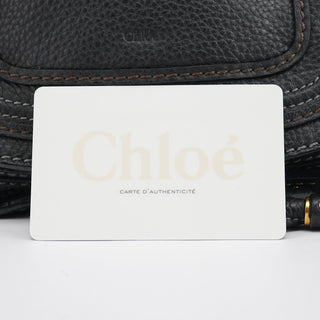 Chloe Small Black Leather Marcie 2-Way Bag