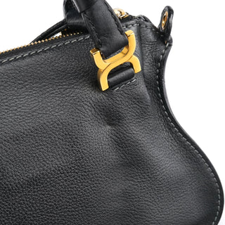 Chloe Small Black Leather Marcie 2-Way Bag