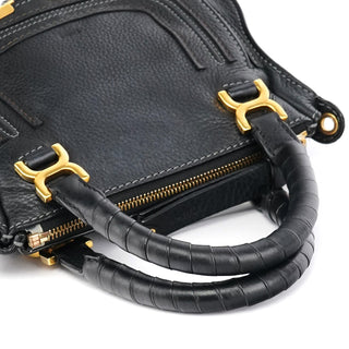 Chloe Small Black Leather Marcie 2-Way Bag