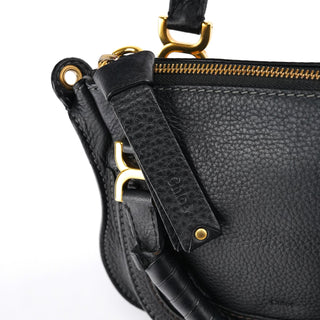 Chloe Small Black Leather Marcie 2-Way Bag