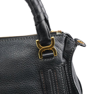 Chloe Small Black Leather Marcie 2-Way Bag