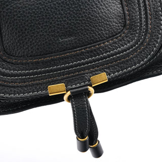 Chloe Small Black Leather Marcie 2-Way Bag