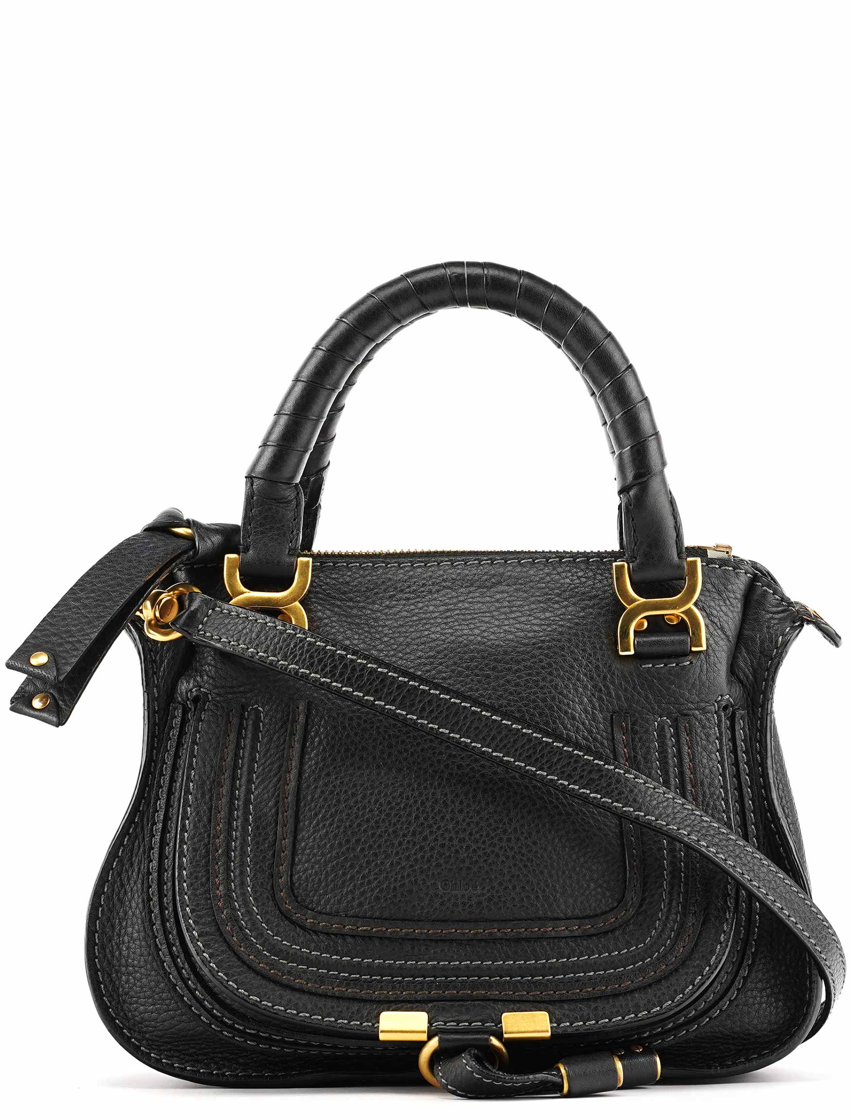 Chloé Borsa Marcie piccola in pelle nera