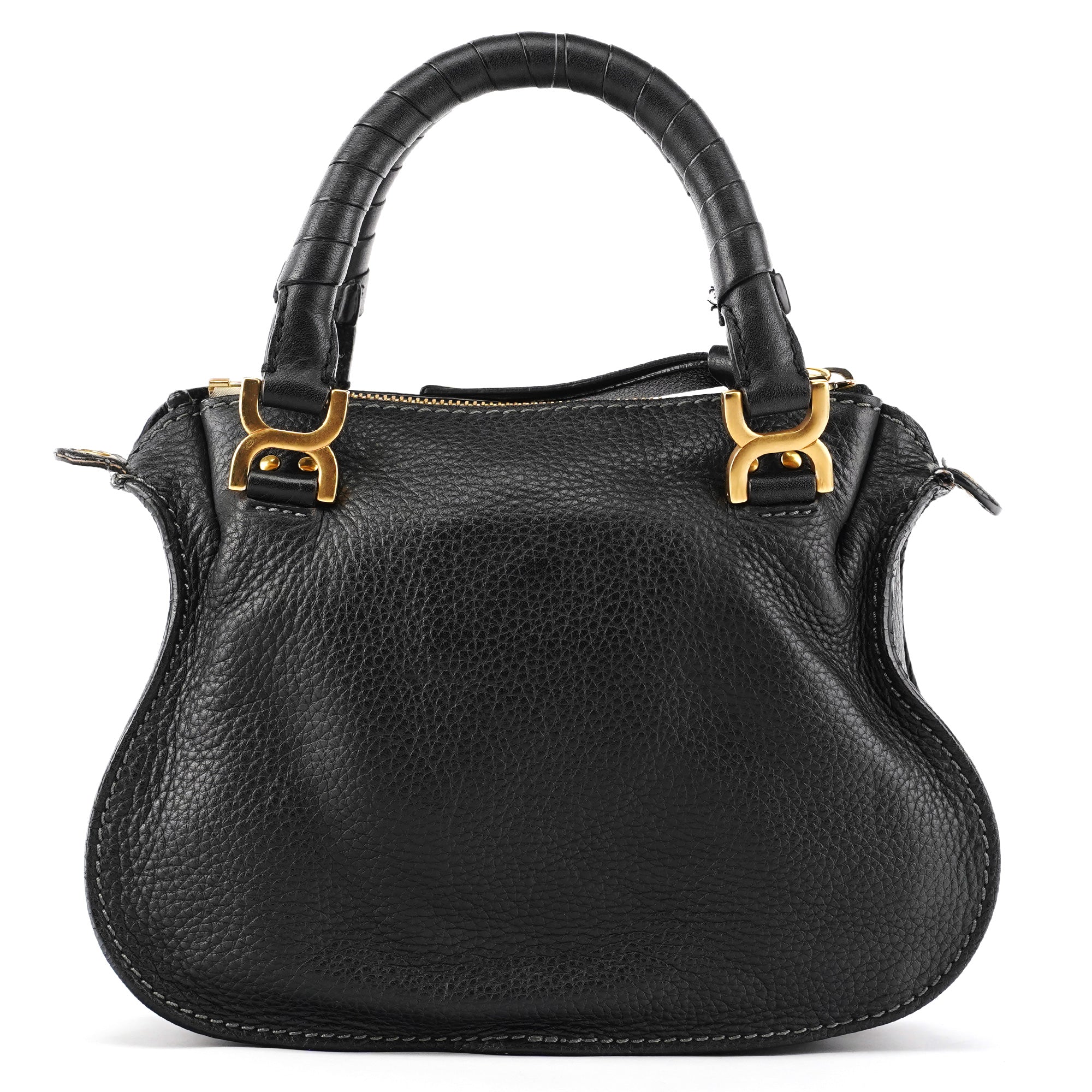 Chloé Small Black Leather Marcie 2-Way Bag