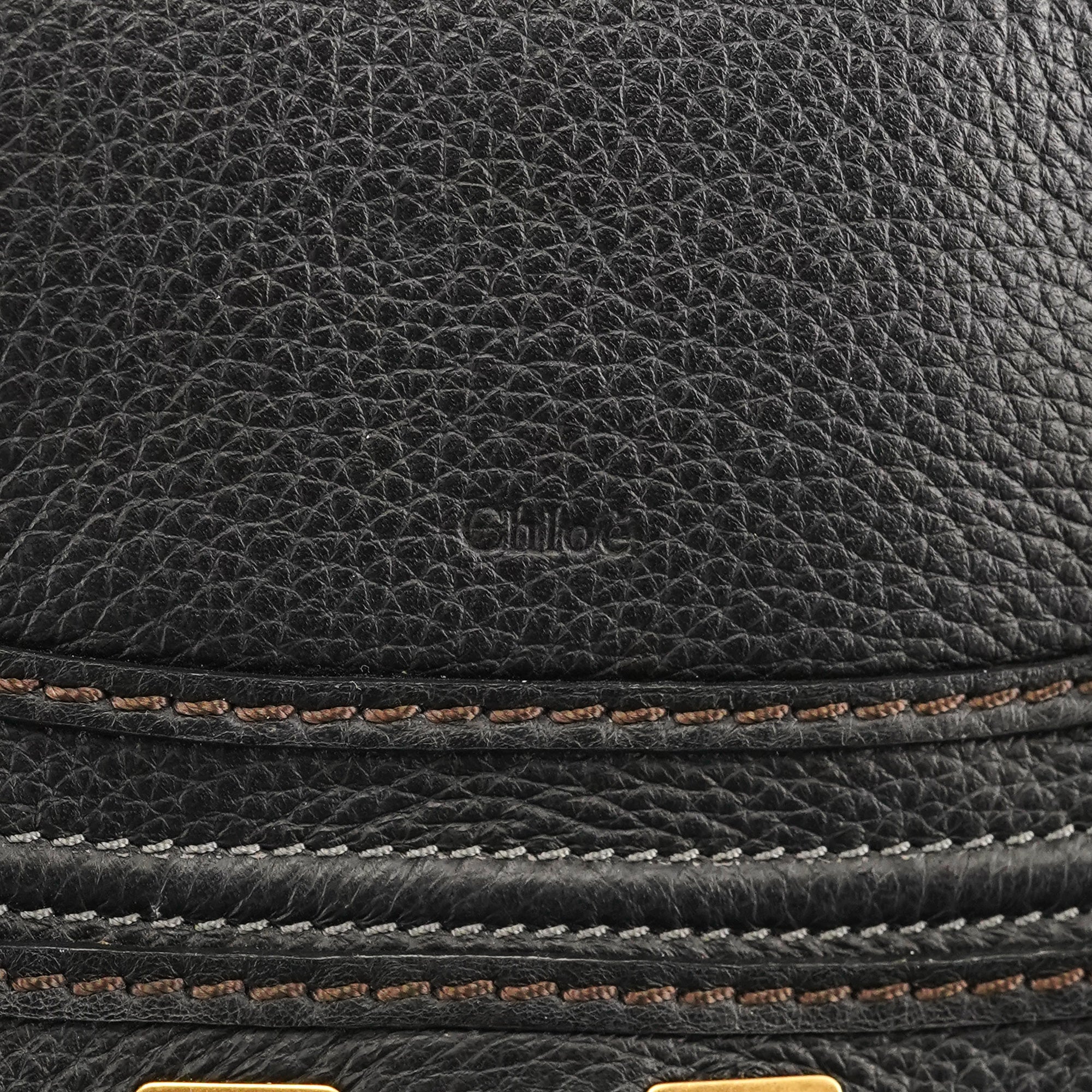 Chloé Small Black Leather Marcie 2-Way Bag