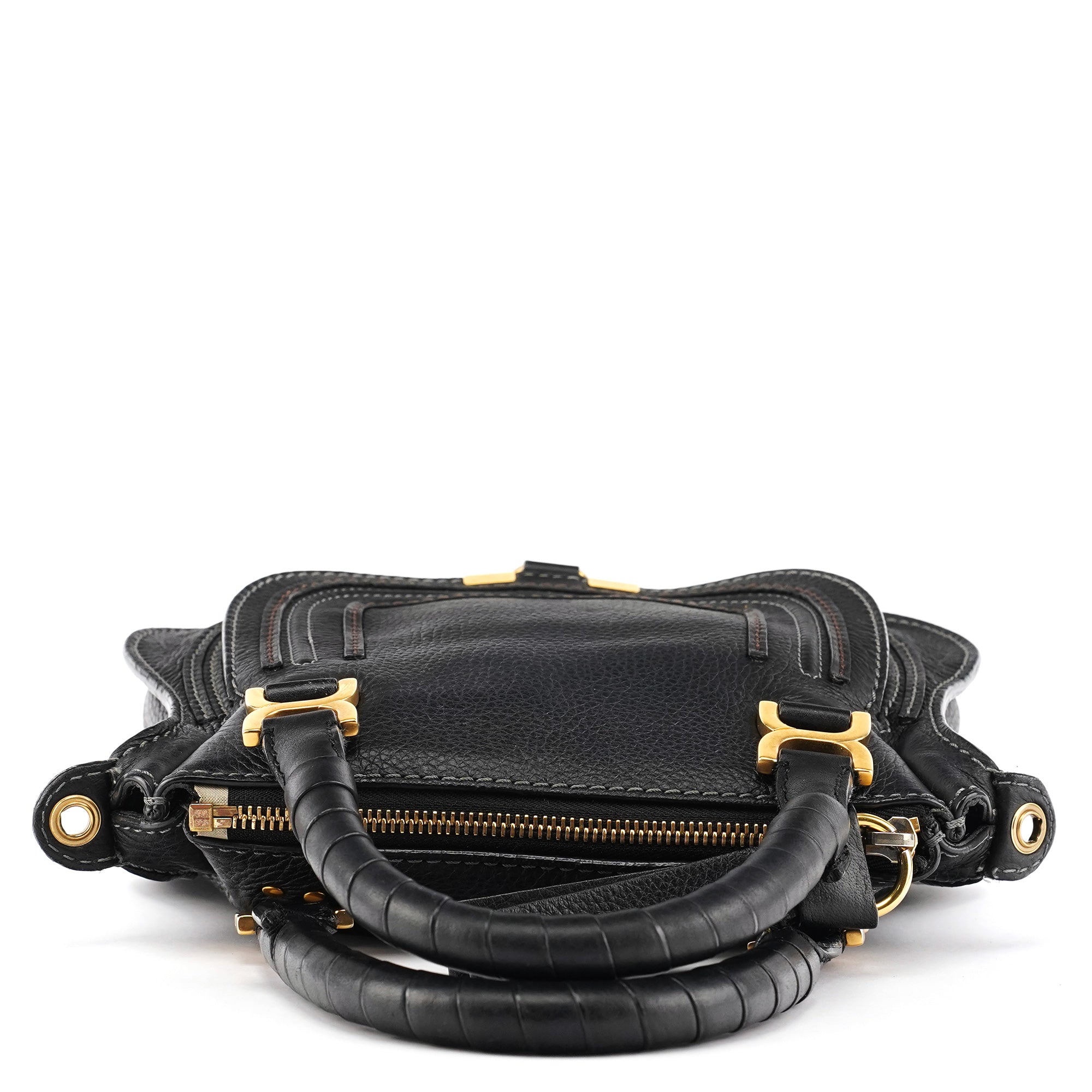 Chloé Small Black Leather Marcie 2-Way Bag