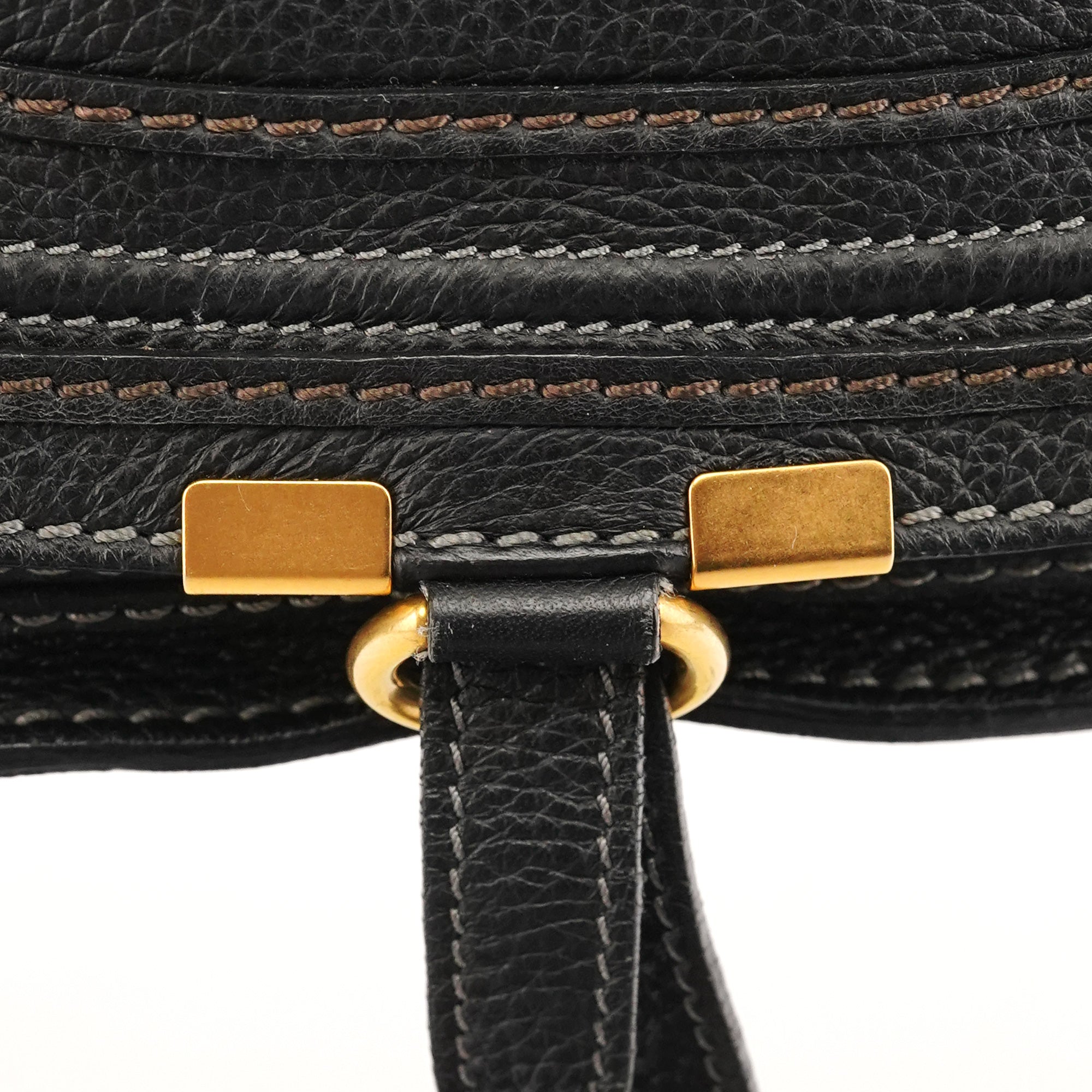 Chloé Small Black Leather Marcie 2-Way Bag