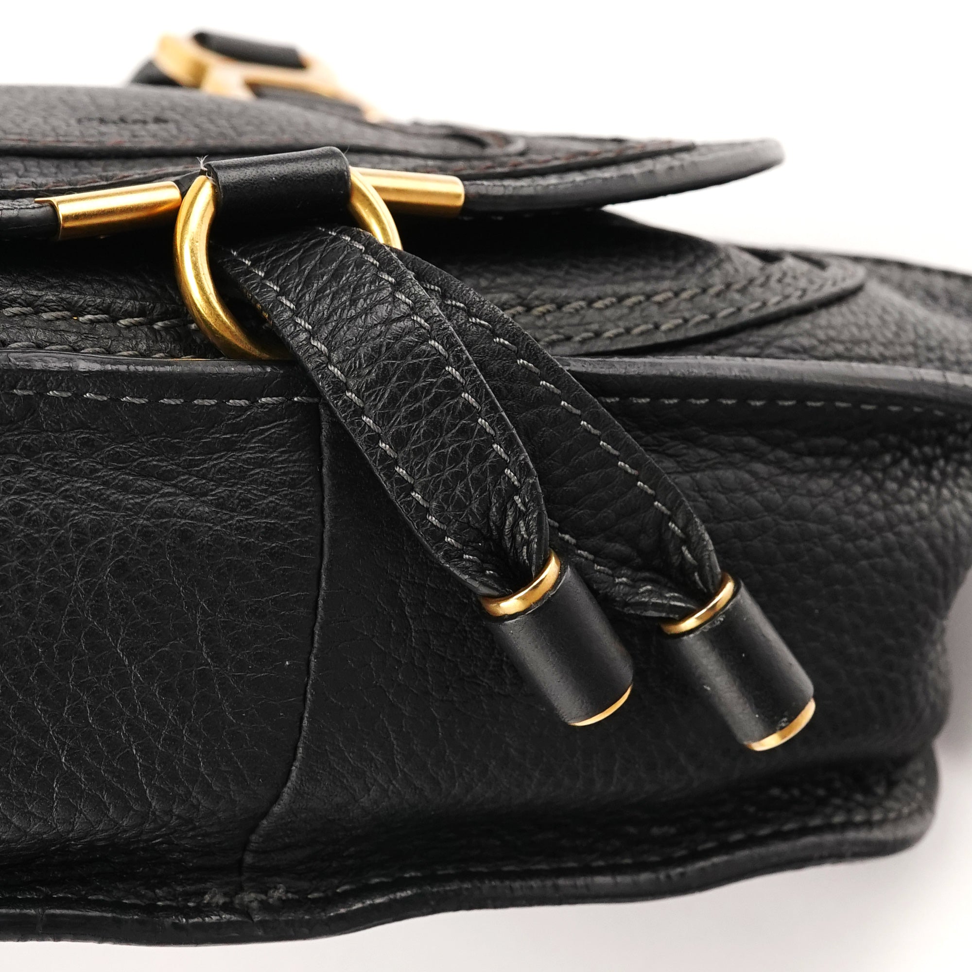 Chloé Small Black Leather Marcie 2-Way Bag