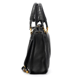 Chloé Small Black Leather Marcie 2-Way Bag