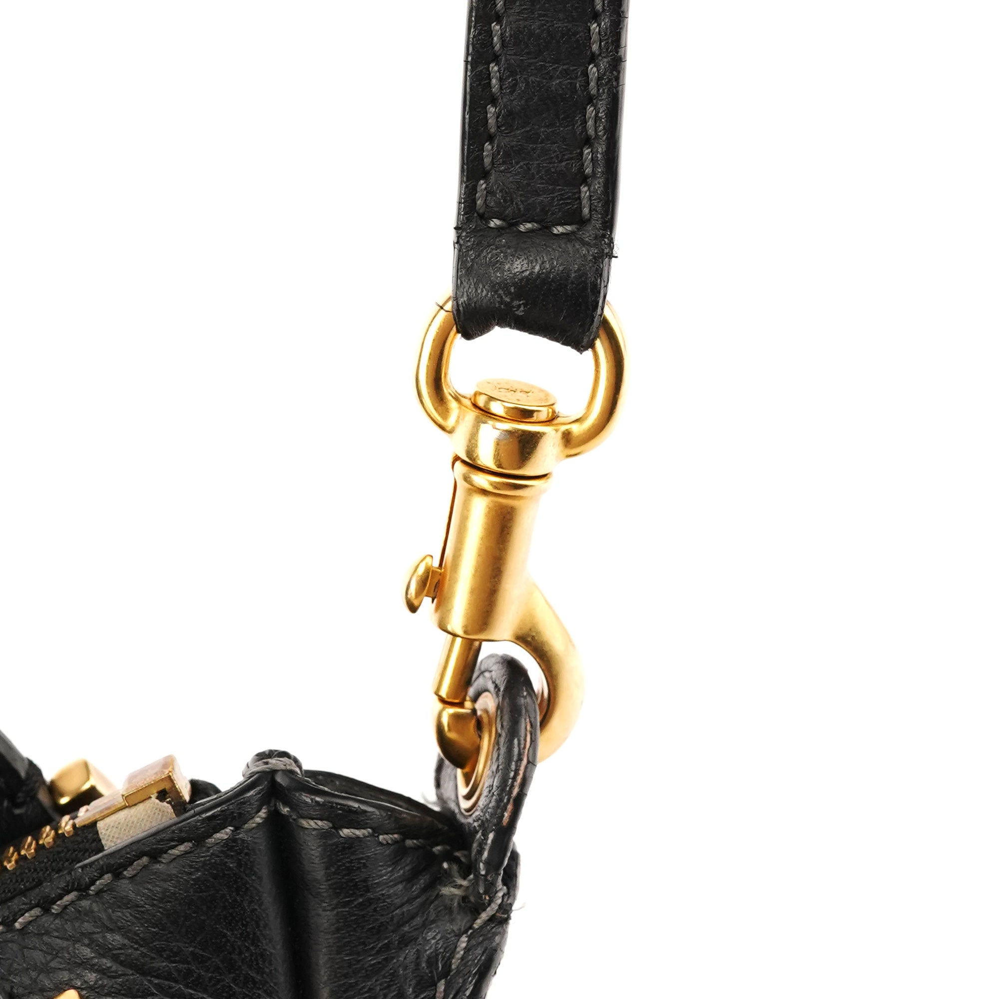 Chloé Small Black Leather Marcie 2-Way Bag