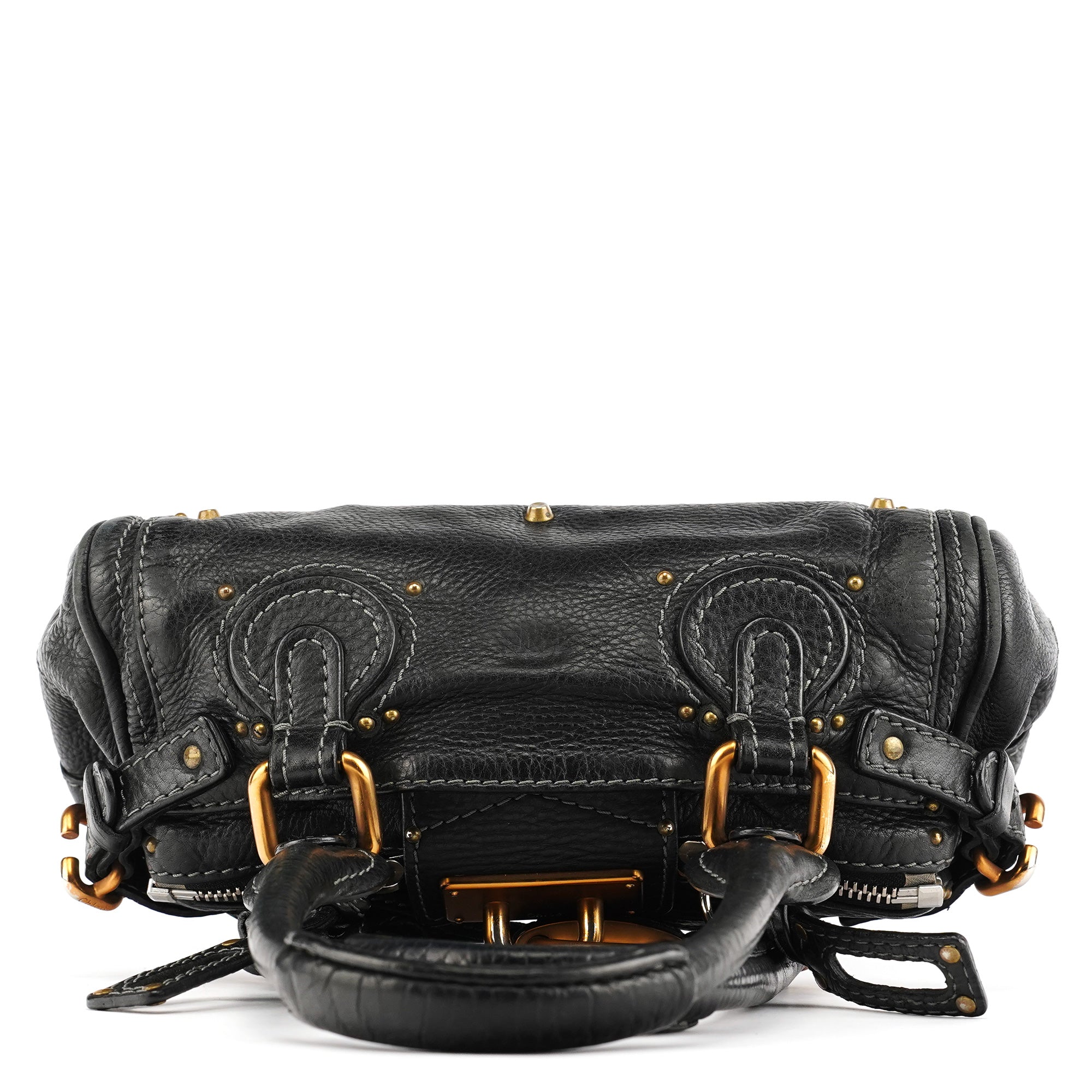 Chloé Small Black Leather Paddington Shoulder Bag