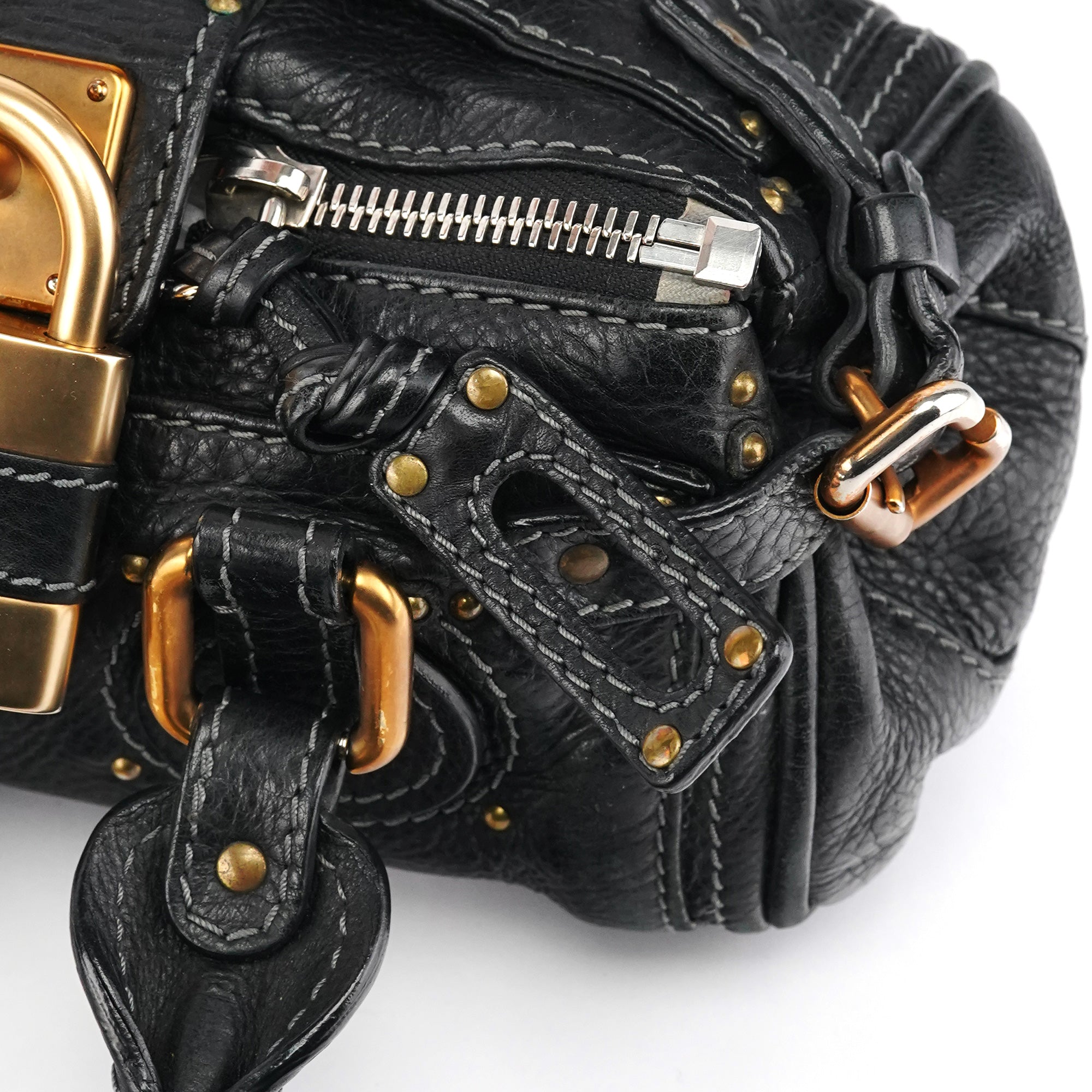 Chloé Small Black Leather Paddington Shoulder Bag